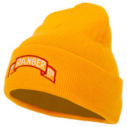 1st Ranger Bn Logo Embroidered 12 Inch Long Knitted Beanie