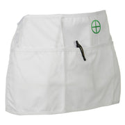 Earth Embroidered 3 Pockets Chef's Apron - White OSFM