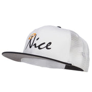 Nice Embroidered Mesh Snapback Cap