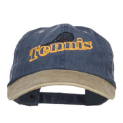 Tennis Racket Embroidered Two Tone Cap