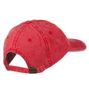 Number 1 Dad Outline Embroidered Washed Cotton Cap