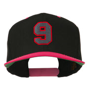 Athletic Number 9 Embroidered Classic Two Tone Cap