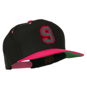 Athletic Number 9 Embroidered Classic Two Tone Cap