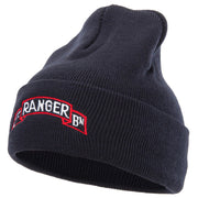 1st Ranger Bn Logo Embroidered 12 Inch Long Knitted Beanie