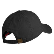Veteran US Marine Corps Embroidered Washed Cotton Twill Brass Cap - Black OSFM