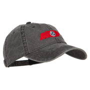 Tennessee State Flag Map Embroidered Washed Cap