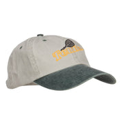 Tennis Racket Embroidered Two Tone Cap