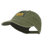 Number 1 Dad Outline Embroidered Washed Cotton Cap