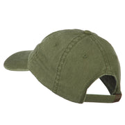 Number 1 Dad Outline Embroidered Washed Cotton Cap