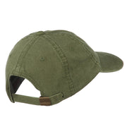 Number 1 Dad Outline Embroidered Washed Cotton Cap