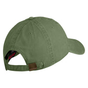 Veteran US Marine Corps Embroidered Washed Cotton Twill Brass Cap - Olive OSFM