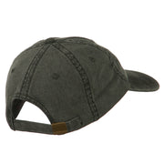 Number 1 Dad Outline Embroidered Washed Cotton Cap