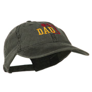 Number 1 Dad Outline Embroidered Washed Cotton Cap