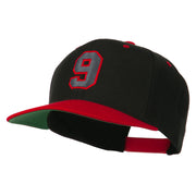 Athletic Number 9 Embroidered Classic Two Tone Cap