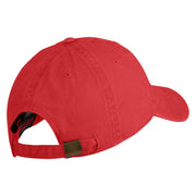 Veteran US Marine Corps Embroidered Washed Cotton Twill Brass Cap - Red OSFM