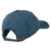 Number 1 Dad Outline Embroidered Washed Cotton Cap