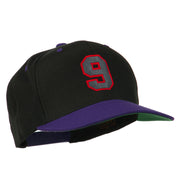 Athletic Number 9 Embroidered Classic Two Tone Cap