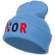 Norway Embroidered Long Beanie