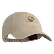 Retired US Marine Corps Embroidered Washed Cotton Twill Brass Cap - Khaki OSFM