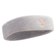 Pluto Logo Embroidered Head Band (Terry) - Lt-Grey OSFM