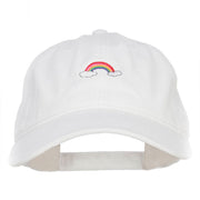 Mini Rainbow Embroidered Washed Cap