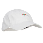 Mini Rainbow Embroidered Washed Cap