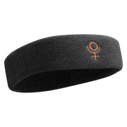 Pluto Logo Embroidered Head Band (Terry) - Black OSFM