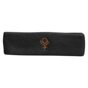 Pluto Logo Embroidered Head Band (Terry) - Black OSFM