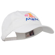 Number 1 Mom Embroidered Washed Cap