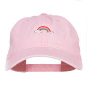 Mini Rainbow Embroidered Washed Cap