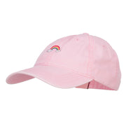 Mini Rainbow Embroidered Washed Cap