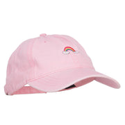 Mini Rainbow Embroidered Washed Cap