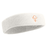 Pluto Logo Embroidered Head Band (Terry) - White OSFM