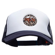 Horse Racing Life Embroidered Foam Panel Mesh Snapback