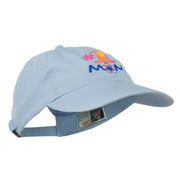 Number 1 Mom Embroidered Washed Cap