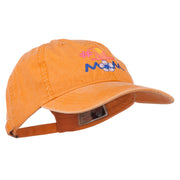 Number 1 Mom Embroidered Washed Cap