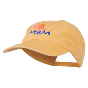 Number 1 Mom Embroidered Washed Cap