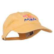 Number 1 Mom Embroidered Washed Cap