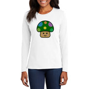 Pokadot Toad Mushroom Women's Big Size Brand Name Long Sleeve Cotton T-Shirt