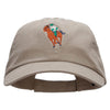 Horse Riding Jockey Embroidered Low Profile Dyed Cotton Twill Cap