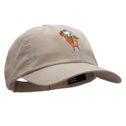 Horse Riding Jockey Embroidered Low Profile Dyed Cotton Twill Cap