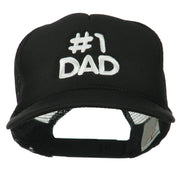 Number 1 DAD Embroidered Youth Foam Mesh Cap