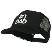 Number 1 DAD Embroidered Youth Foam Mesh Cap