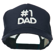 Number 1 DAD Embroidered Youth Foam Mesh Cap