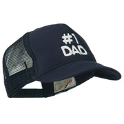 Number 1 DAD Embroidered Youth Foam Mesh Cap