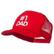 Number 1 DAD Embroidered Youth Foam Mesh Cap