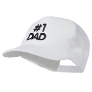 Number 1 DAD Embroidered Youth Foam Mesh Cap