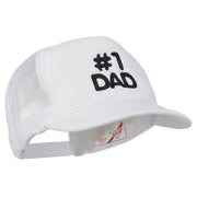 Number 1 DAD Embroidered Youth Foam Mesh Cap