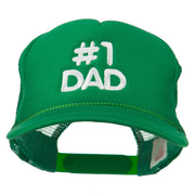 Number 1 DAD Embroidered Youth Foam Mesh Cap