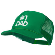 Number 1 DAD Embroidered Youth Foam Mesh Cap